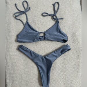 Elegant Silver Women's Bikini Set